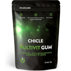 WUG GUM - MULTIVIT CHICLE VITAMINA C, H, D, BETACAROTENO, LICOPENO Y TÉ VERDE 10 UNIDADES