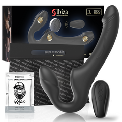 IBIZA - VIBRADOR STRAPLESS CON PULSADOR CONTROL REMOTO 3 MOTORES 1000 COMBINACIONES