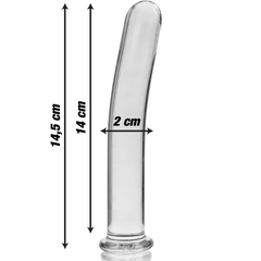 NEBULA SERIES BY IBIZA - MODELO 8 DILDO CRISTAL BOROSILICATO TRANSPARENTE 14.5 CM -O- 2 CM