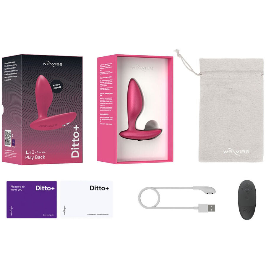 WE-VIBE - DITTO+ PLUG ANAL VIBRADOR NEGRO