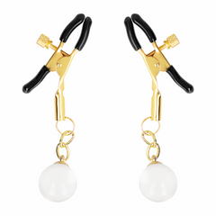 KINK - PINZAS PARA PEZONES DORADAS CON COLGANTE DE VIDRIO 6 CM