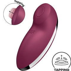 SATISFYER - TAP & CLIMAX 2 VIBRADOR & ESTIMULADOR ROJO