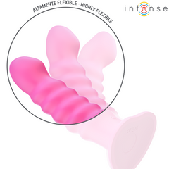 INTENSE - CINDY VIBRADOR TALLA L DISEÑO EN ESPIRAL 10 VIBRACIONES ROSA CONTROL REMOTO