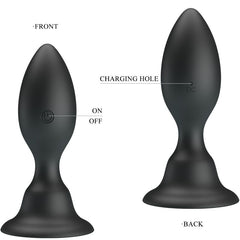 PRETTY LOVE - PLUG ANAL VIBRADOR NEGRO