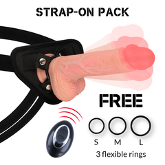 ROCKARMY - ARNÉS + LIQUID SILICONE VIBRADOR CONTROL REMOTO PREMIUM APACHE 20.5 CM -O- 4.62 CM